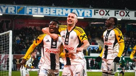 Sasa Kalajdzic (M.) steht mit dem LASK einen Punktgewinn vor einer Sensation