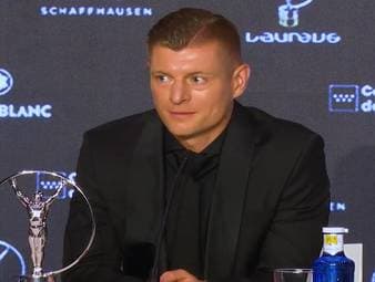 Toni Kroos wurde bei den Laureus Awards die Auszeichnung "Sporting Inspiration" verliehen. Fragen zu seinem früheren Klub wollte die Real-Legende allerdings nicht zulassen.