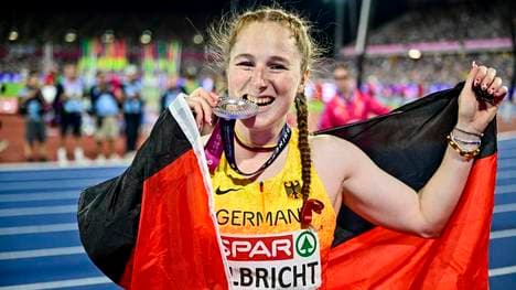Julia Ulbricht gewann bei ihrer ersten Leichtathletik-EM gleich Silber