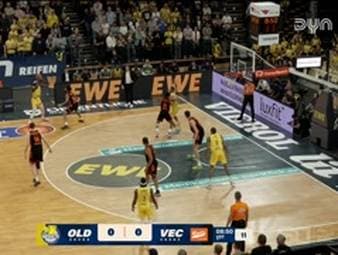 Die BBL-Highlights der Basketball-Partie EWE Baskets Oldenburg - RASTA Vechta im Video.