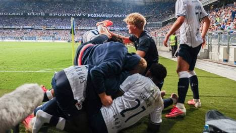 Ekstase bei den Spielern von AGF