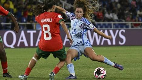 Spaniens Laia Martret (r.) bei der U-20 WM 2024 