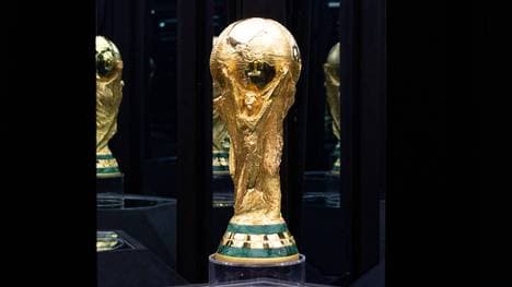 Um diese Trophäe geht es bei der WM in den USA, Kanada und Mexiko