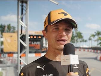 Nach über einem Monat Pause kehrt die Formel 1 mit dem Grand Prix in Miami zurück. McLaren-Pilot Lando Norris feierte dort 2024 seinen ersten Sieg und blickt voller Vorfreude auf das Rennen.