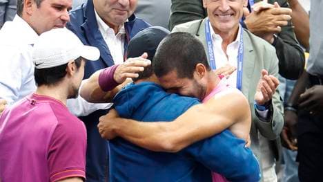 Überglücklich: Carlos Alcaraz nach dem gewonnenen US-Open-Finale
