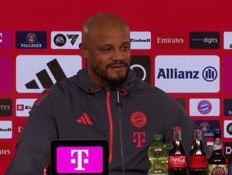 Auf der Pressekonferenz vor dem Spiel gegen Freiburg klärt Bayerns Trainer Vincent Kompany über den Fitnesszustand von Manuel Neuer auf.