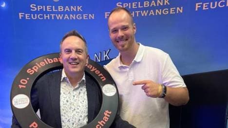 Max Hopp und Oliver Fisch von der Staatlichen Lotterie- und Spielbankverwaltung 
