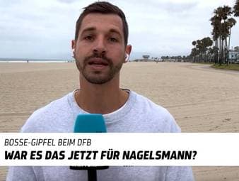 SPORT1-Reporter Manfred Sedlbauer gibt Auskunft über das brisante Treffen zwischen den DFB-Bossen und Julian Nagelsmann. Eine Dortmunder Verbindung könnte dem Bundestrainer zum Verhängnis werden. 