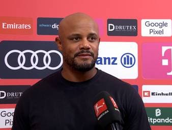 Der FC Bayern feiert mit dem 7:0 den höchsten Sieg der Vereinsgeschichte gegen den 1. FC Union Berlin. Vincent Kompany zeigt sich dementsprechend zufrieden.