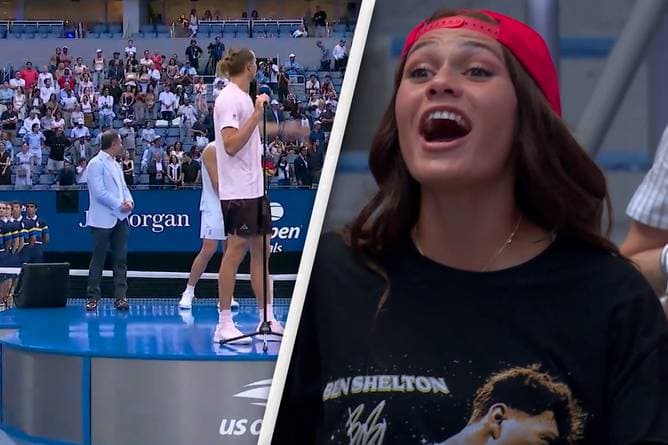 Kurioser Moment um Zverev und Sheltons Freundin
