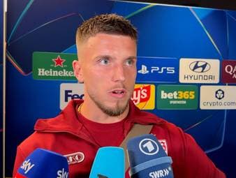 Nach seinem Dreierpack in der Champions-League ist Ermedin Demirovic sprachlos und sehr glücklich mit seiner Leistung.