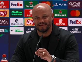 Bayern-Trainer Vincent Kompany wird auf der Pressekonferenz vor dem Viertelfinale gegen Real Madrid eine Frage gestellt, die er nachvollziehen kann.
