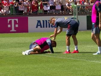 Schreckmoment beim Bayern-Training