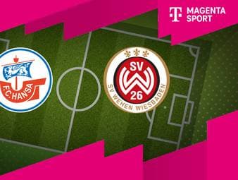 Hansa Rostock - Wehen Wiesbaden: Tore und Highlights | 3. Liga