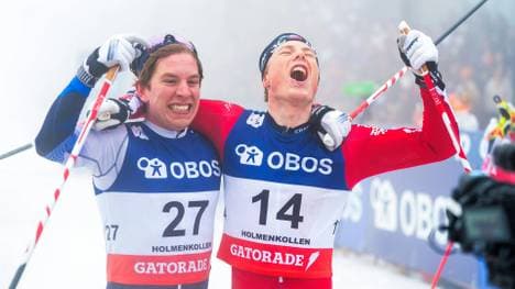 Triumph daheim: Einar Hedegart (r.)