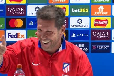Simeone muss über eigenen Witz lachen - zu Recht