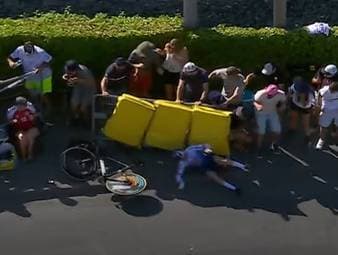 Florian Lipowitz ist bei der Tour de France schwer gestürzt und musste umgehend aufgeben. Das erinnert an einen Sturz vom vergangenen Wochenende. 