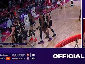 Der FC Bayern muss sich in der EuroLeague bei Roter Stern im Hexenkessel von Belgrad beweisen, eine Kopfnuss bringt zusätzlich Emotionen ins Spiel. Die lange Zeit souveränen Münchner leisten sich im letzten Viertel eine Schwächephase - und so wird es nochmal spannend.