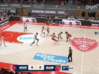 Spiel Highlights zu Fitness First Würzburg Baskets - BMA365 Bamberg Baskets