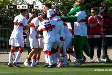 Hier ärgern die VfB-Bubis Barca