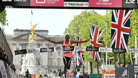 Sabastian Sawe bei seinem Weltrekord in London 2026