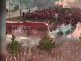 Atletico Madrid macht sich bereit für das Champions-League-Halbfinale gegen Arsenal London - unterstützt durch eine beeindruckende Fan-Kulisse. 