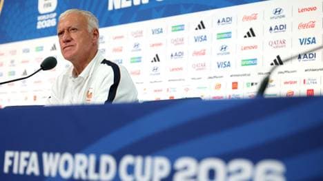 Deschamps bei der PK am Montag in New York